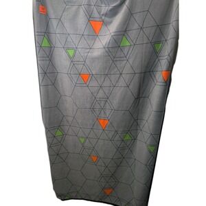 EVA AIR blanket 60 x 38 Ecothread Gray Geometric Fleece Cabin orange  Camping